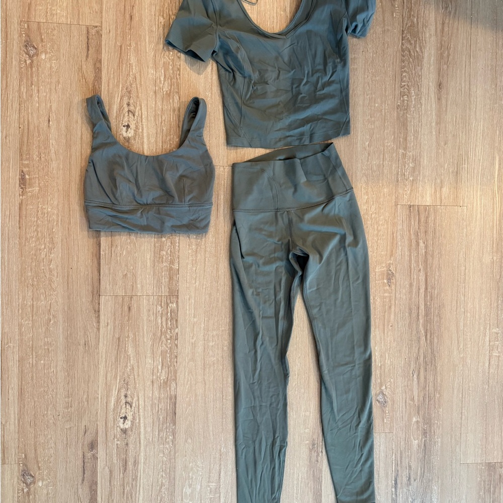 Lululemon Olive Green Activewear Set